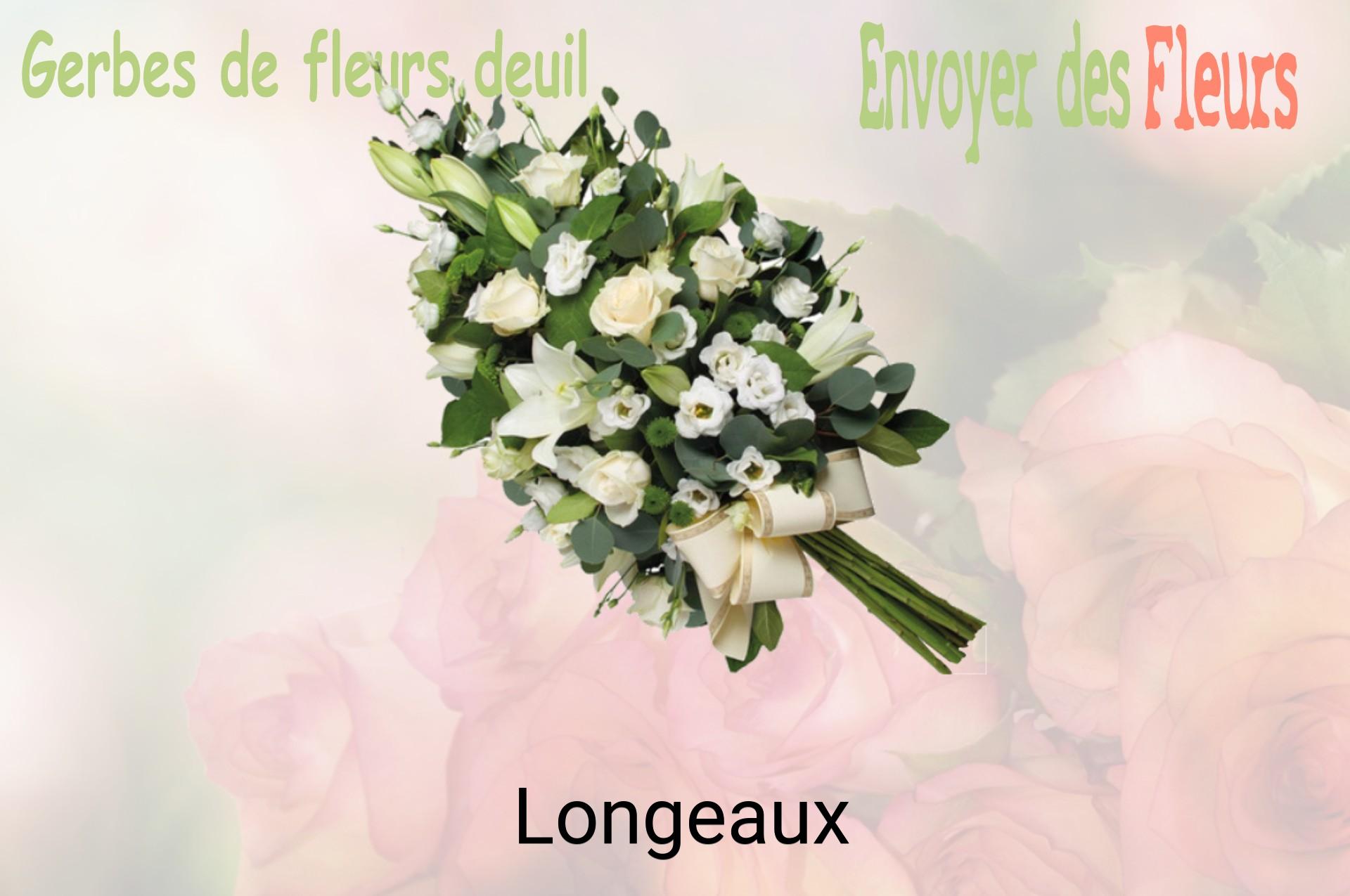 Gerbe de fleurs de deuil livrée à Longeaux